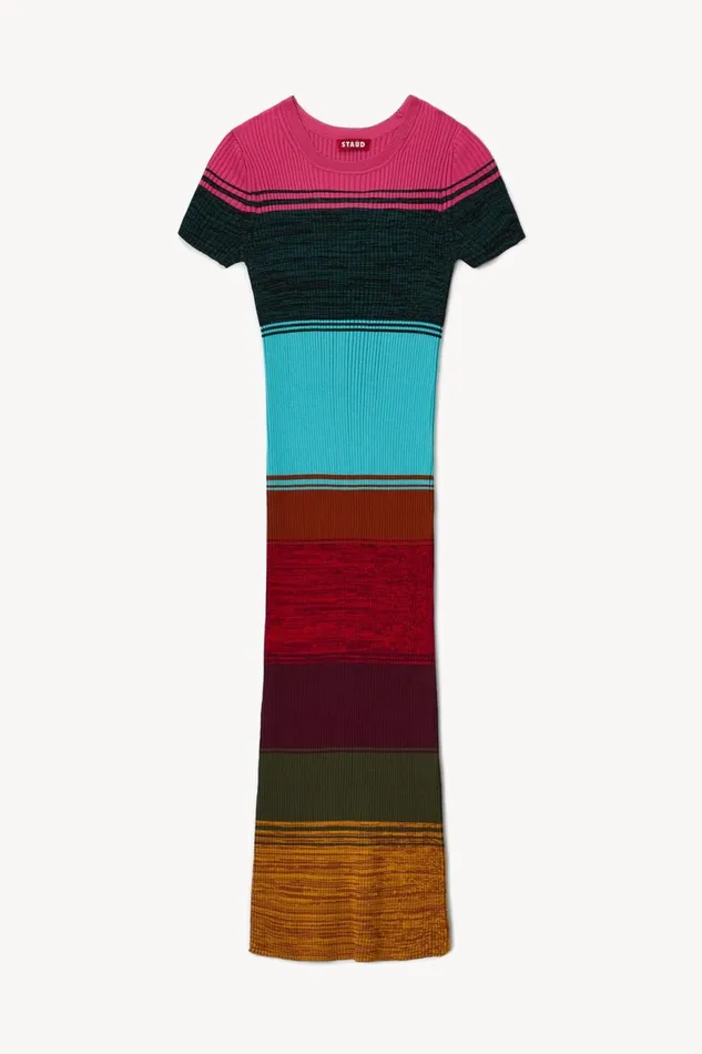 Women STAUD Dresses COLLEEN DRESS MOSAIC STRIPE