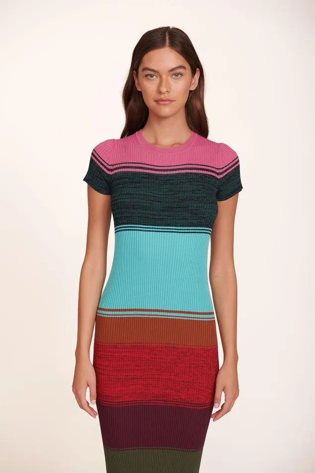 Women STAUD Dresses COLLEEN DRESS MOSAIC STRIPE