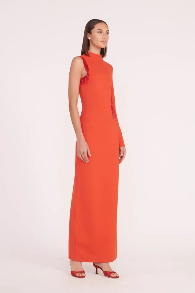 Women STAUD Dresses KIRSTEN DRESS FIRE RED Women STAUD Dresses KIRSTEN DRESS FIRE RED