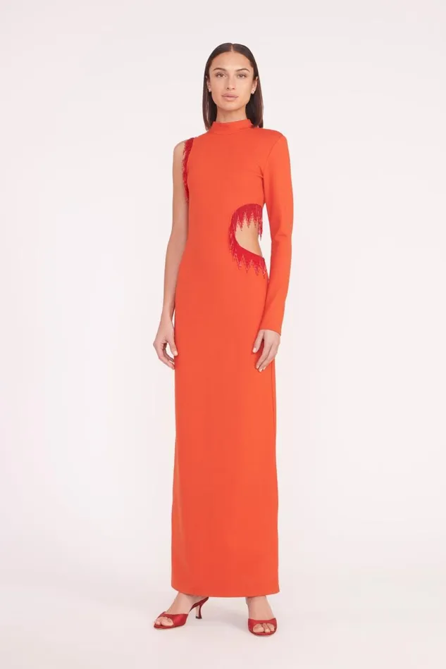 Women STAUD Dresses KIRSTEN DRESS FIRE RED Women STAUD Dresses KIRSTEN DRESS FIRE RED