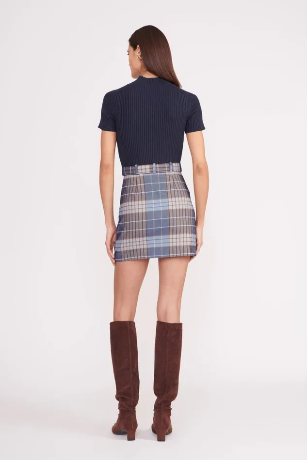 Women STAUD Dresses PATSY DRESS FRENCH BLUE MEGA PLAID NAVY Women STAUD Dresses PATSY DRESS FRENCH BLUE MEGA PLAID NAVY