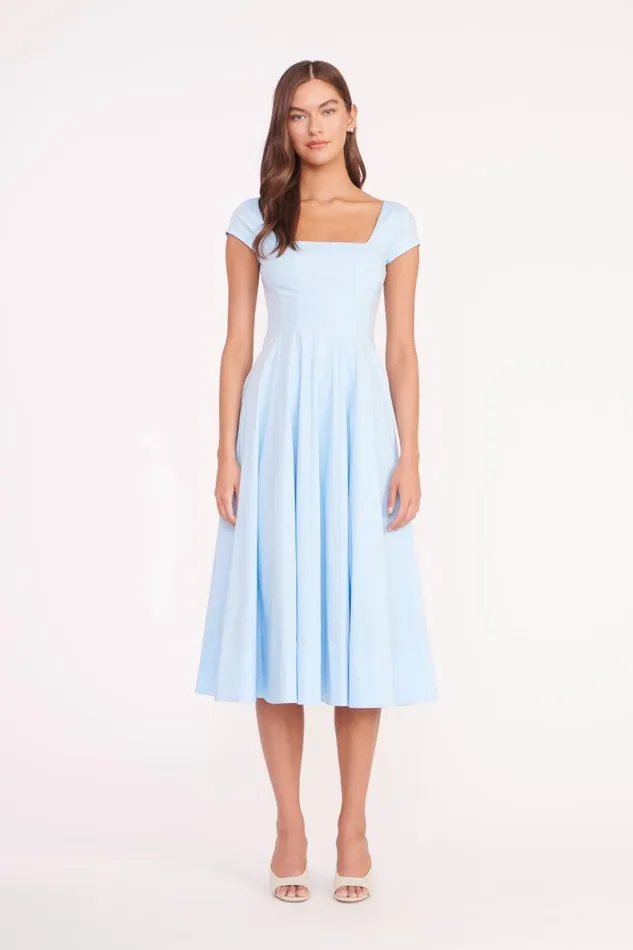 Women STAUD Dresses SHORT SLEEVE WELLS DRESS FRENCH BLUE