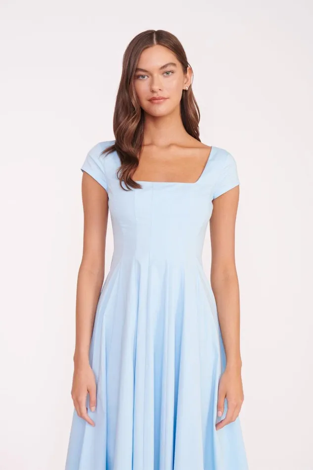 Women STAUD Dresses SHORT SLEEVE WELLS DRESS FRENCH BLUE Women STAUD Dresses SHORT SLEEVE WELLS DRESS FRENCH BLUE