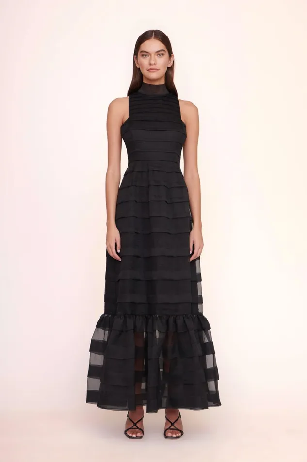 Women STAUD Dresses SPIRAL DRESS BLACK