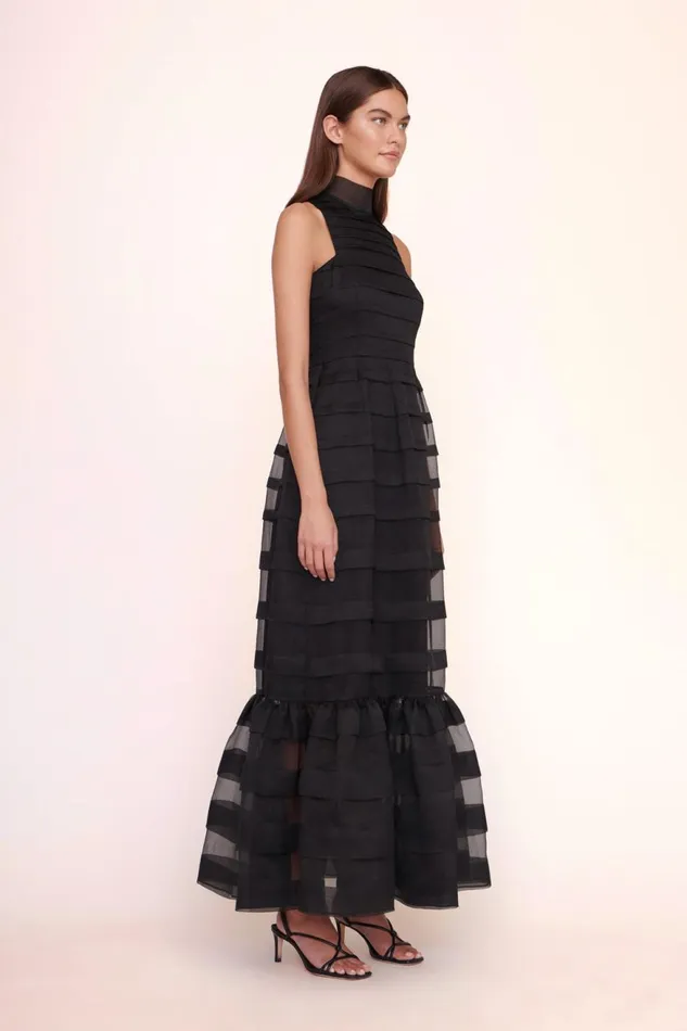 Women STAUD Dresses SPIRAL DRESS BLACK Women STAUD Dresses SPIRAL DRESS BLACK
