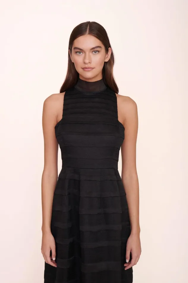 Women STAUD Dresses SPIRAL DRESS BLACK Women STAUD Dresses SPIRAL DRESS BLACK