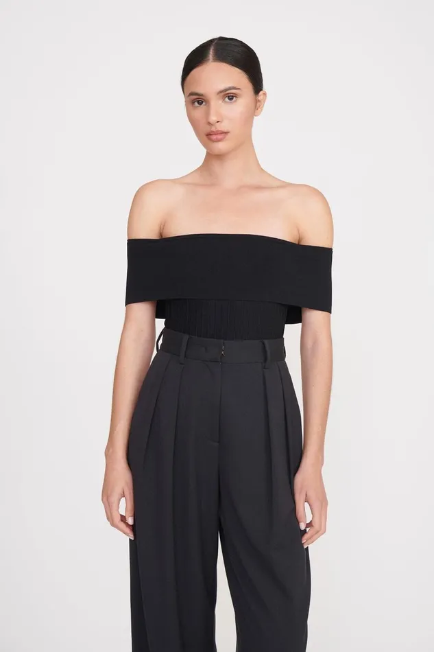 Women STAUD Knits ARTISTRY TOP BLACK
