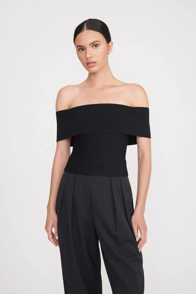 Women STAUD Knits ARTISTRY TOP BLACK