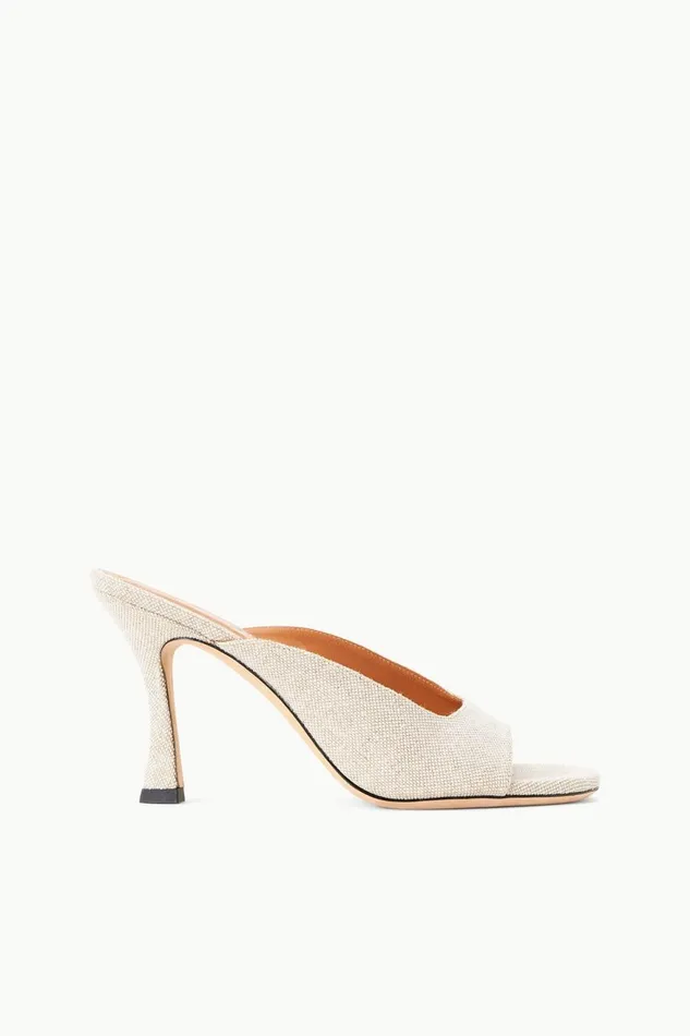 Women STAUD Mules and Flats SYLVIA MULE NATURAL LINEN