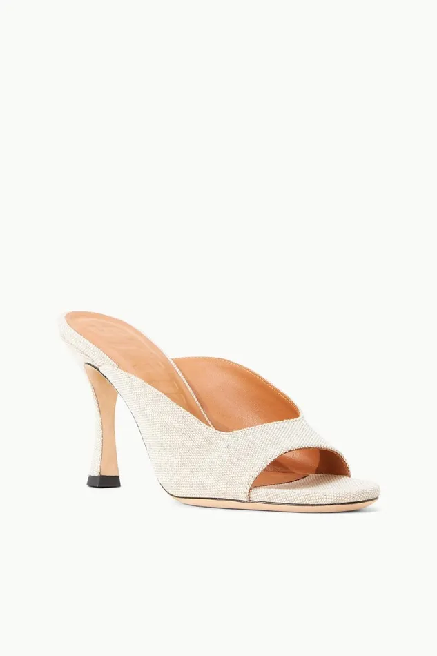 Women STAUD Mules and Flats SYLVIA MULE NATURAL LINEN