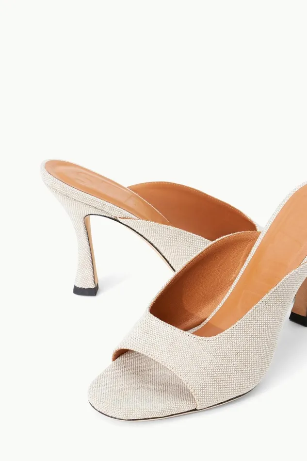 Women STAUD Mules and Flats SYLVIA MULE NATURAL LINEN