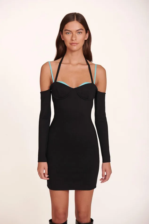 Women STAUD Occasion Dresses GRAPHITE DRESS BLACK CRYSTAL WATERS