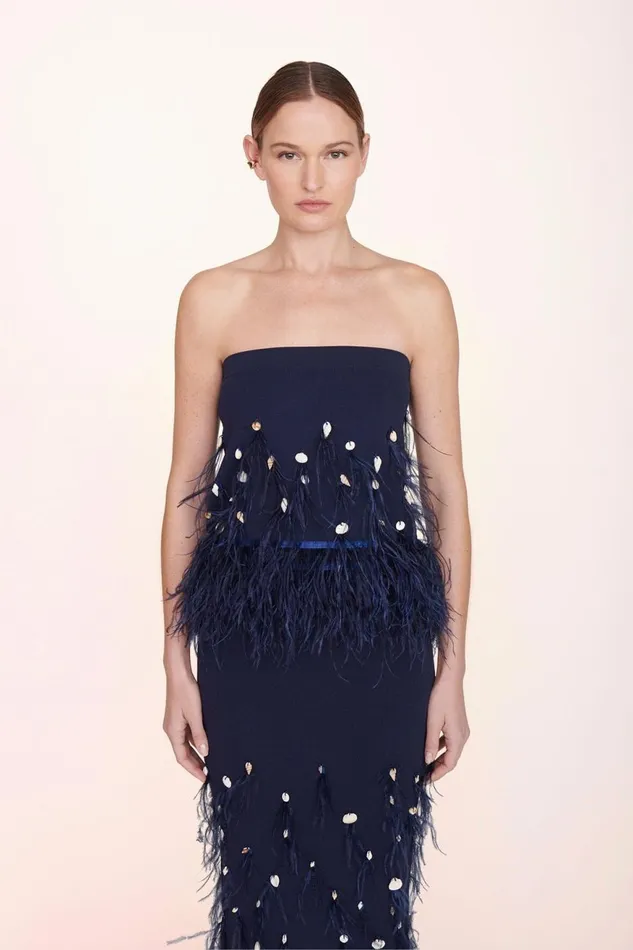 Women STAUD Occasion Dresses KRISTEN TOP NAVY