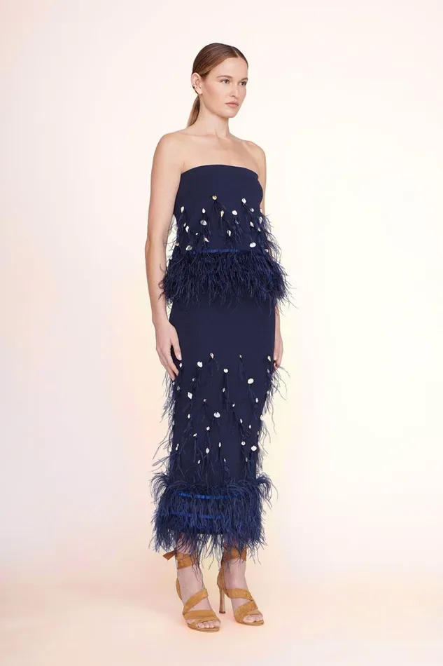 Women STAUD Occasion Dresses KRISTEN TOP NAVY