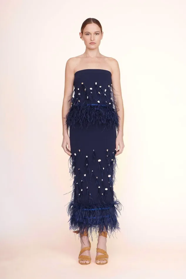 Women STAUD Occasion Dresses KRISTEN TOP NAVY