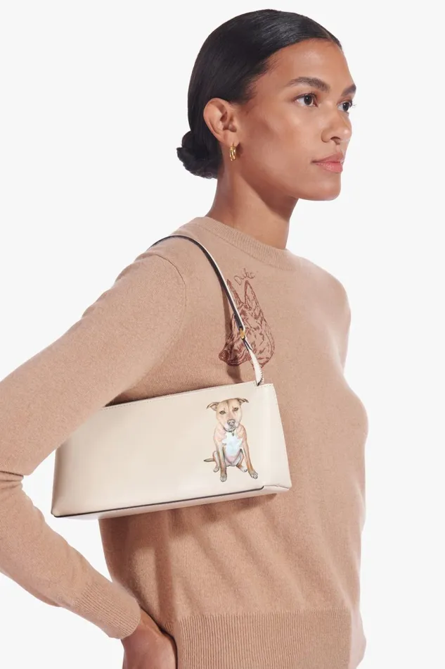 Women STAUD Pet Handbags CUSTOM KAIA BAG CREAM