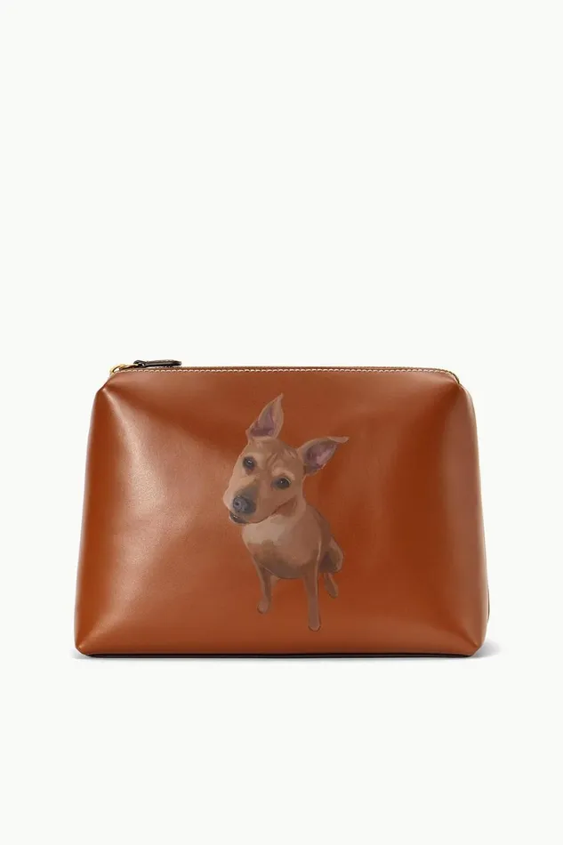 Women STAUD Pet Handbags CUSTOM SHIRLEY POUCH TAN