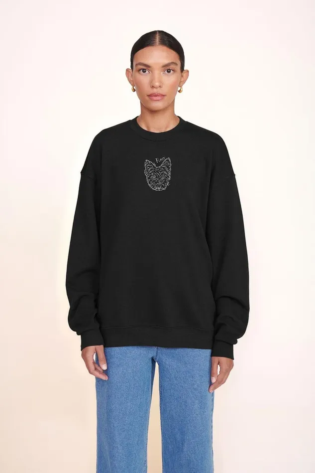 Women STAUD Pet Sweats and Knits CUSTOM STAUD X CBONZ OVERSIZED SWEATSHIRT BLACK