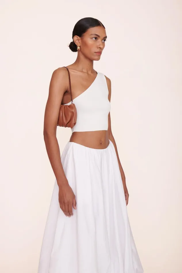 Women STAUD Shoulder BEAN BAG TAN