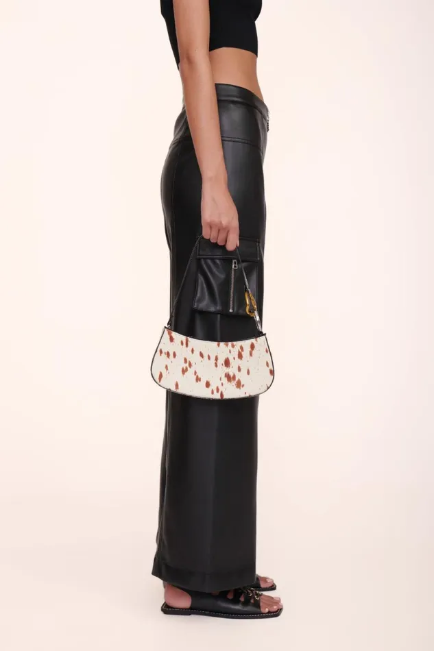 Women STAUD Shoulder OLLIE BAG CREAM HAIRCALF