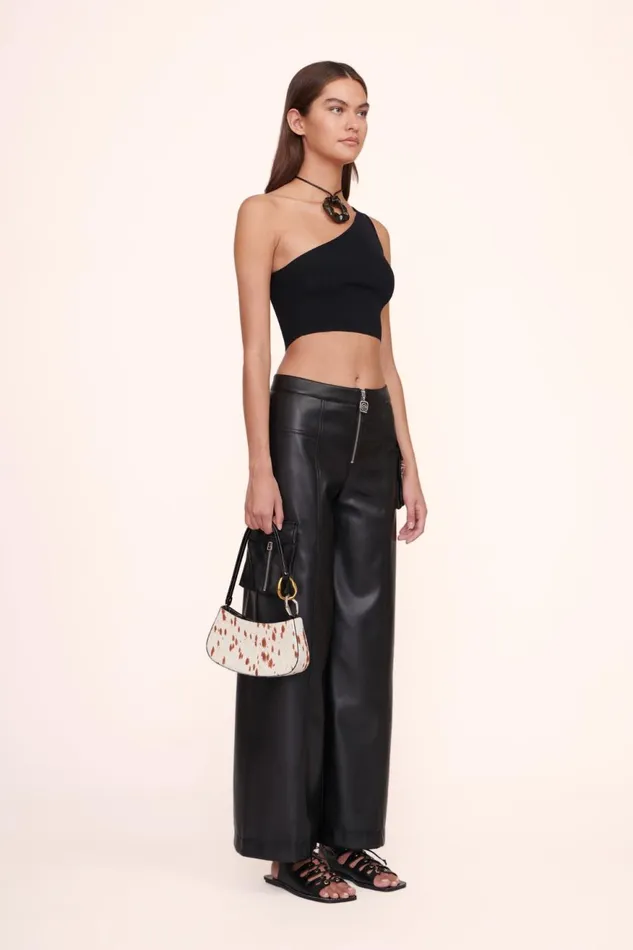 Women STAUD Shoulder OLLIE BAG CREAM HAIRCALF