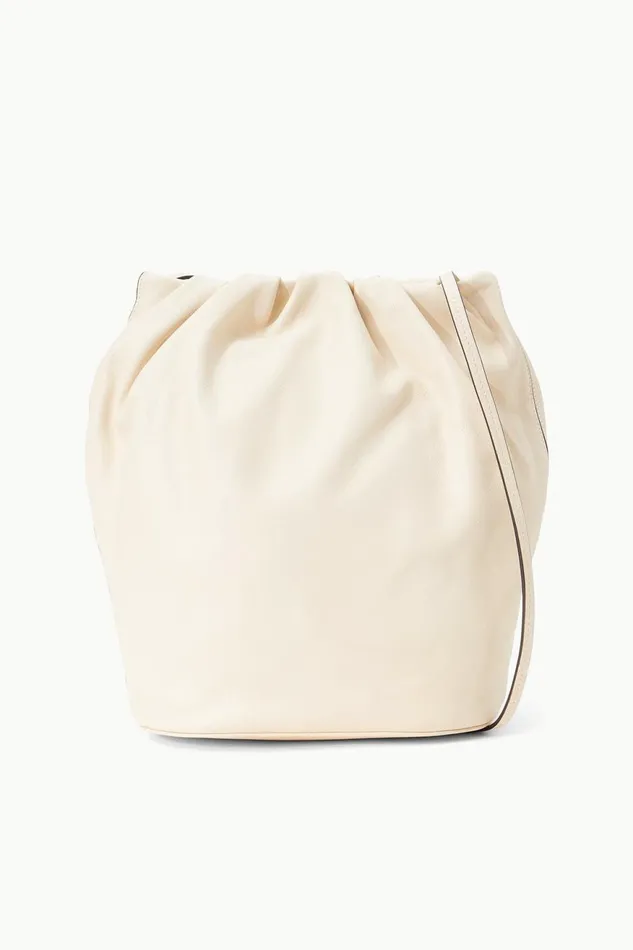 Women STAUD Shoulder VALENTINA BUCKET BAG CREAM