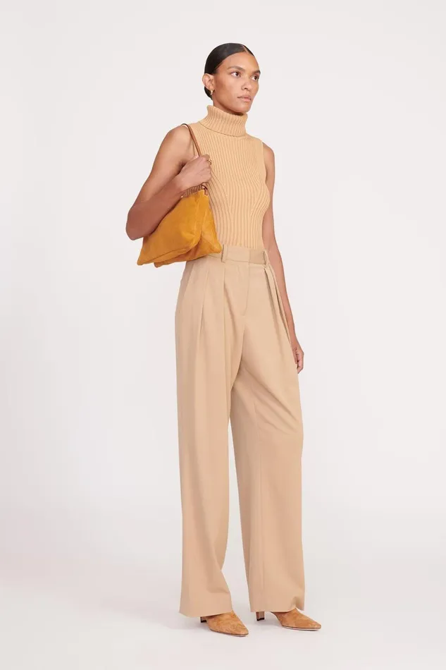Women STAUD Shoulder VIVI SHOULDER BAG TAN SUEDE