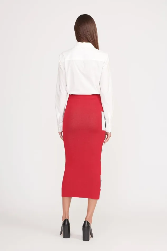 Women STAUD Skirts KARINA SKIRT RUBY GEOSCAPE Women STAUD Skirts KARINA SKIRT RUBY GEOSCAPE