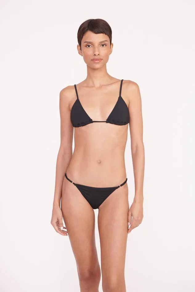 Women STAUD Swim ALEXIS TRIANGLE TOP BLACK