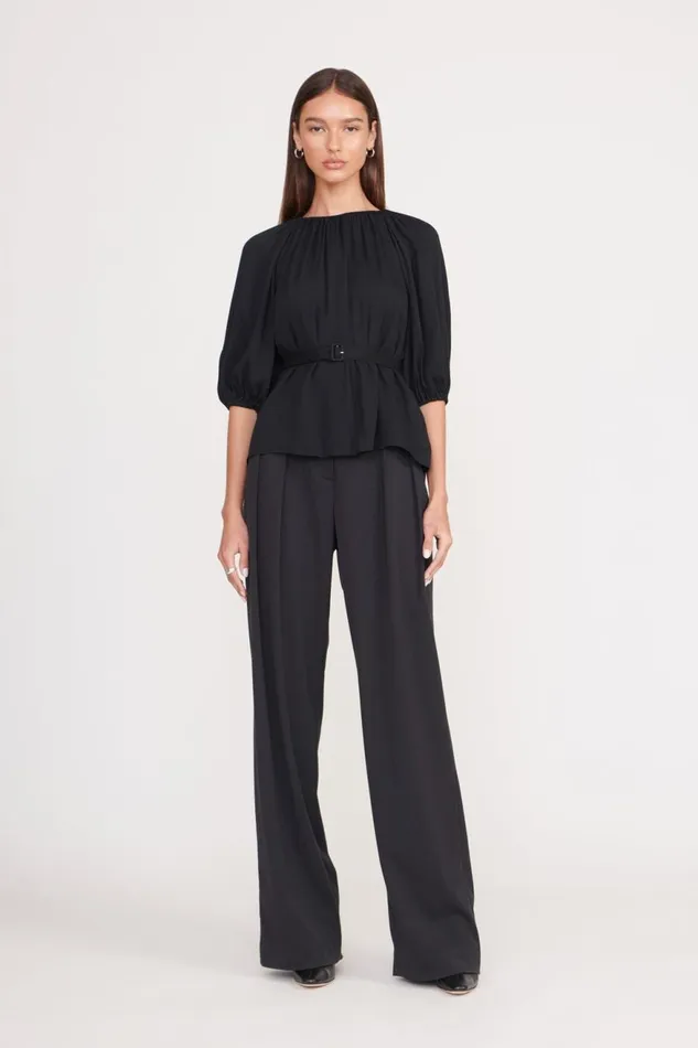 Women STAUD Tops ARLO TOP BLACK
