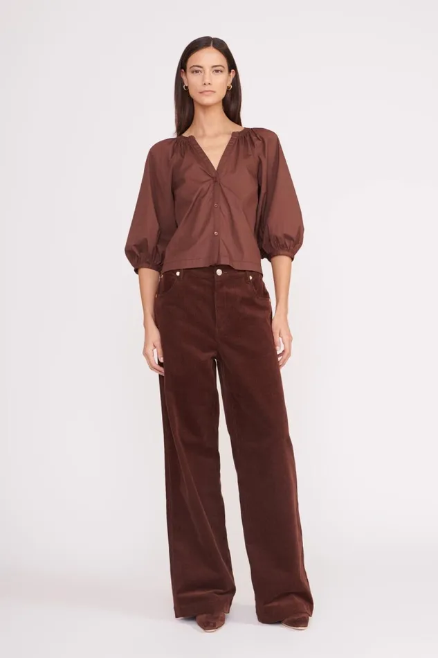 Women STAUD Tops DILL TOP MAHOGANY Women STAUD Tops DILL TOP MAHOGANY