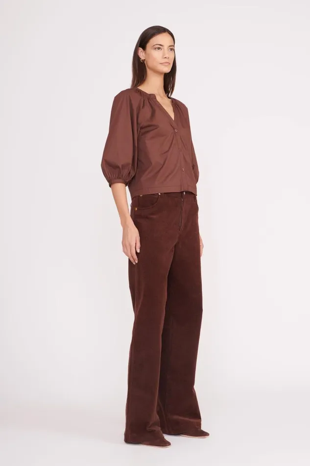 Women STAUD Tops DILL TOP MAHOGANY Women STAUD Tops DILL TOP MAHOGANY