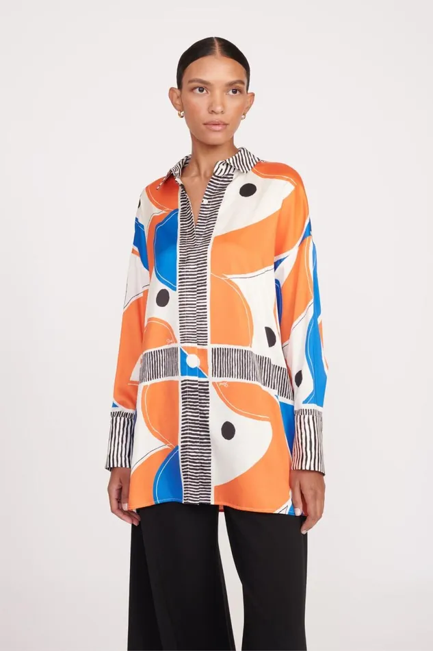 Women STAUD Tops LEWIS SHIRT MOD FOULARD