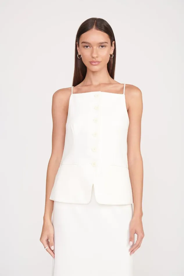Women STAUD Tops UNA TOP ECRU