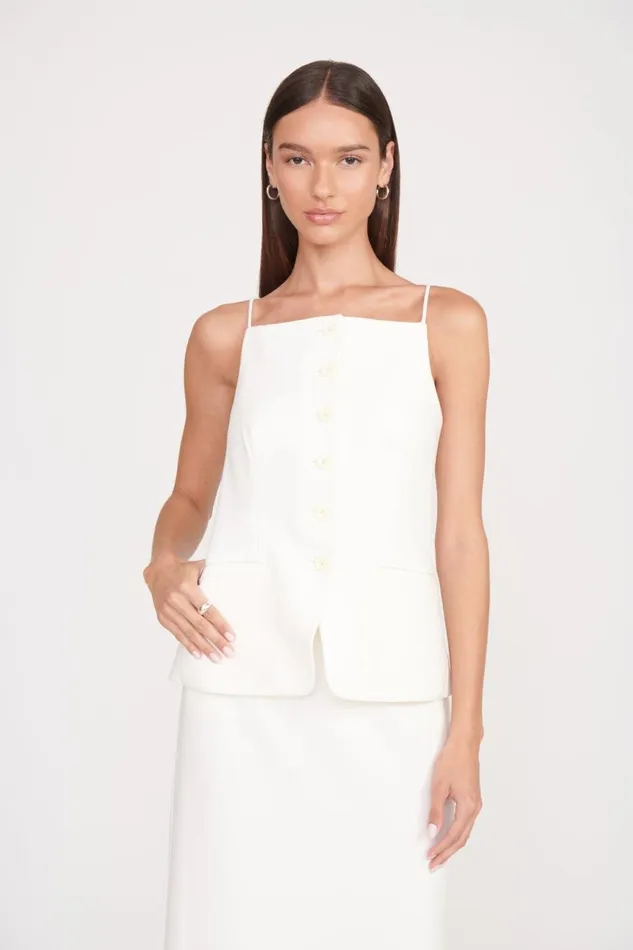 Women STAUD Tops UNA TOP ECRU Women STAUD Tops UNA TOP ECRU