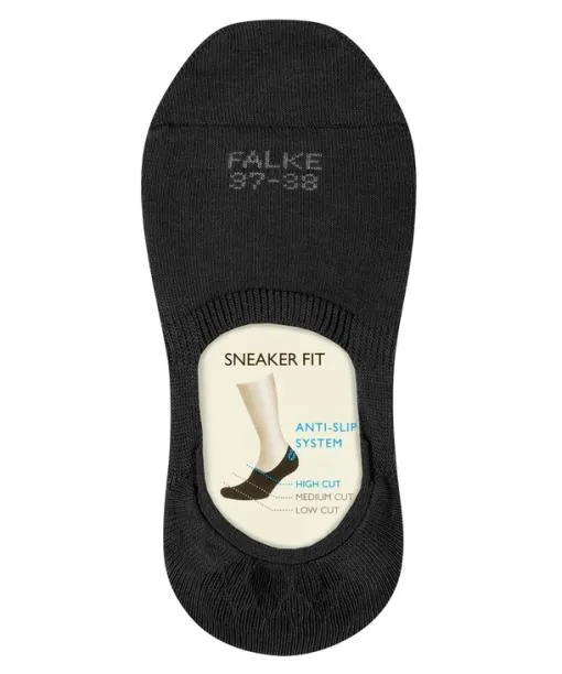 Women Step High Cut Women No Show Socks Black FALKE No Show Socks