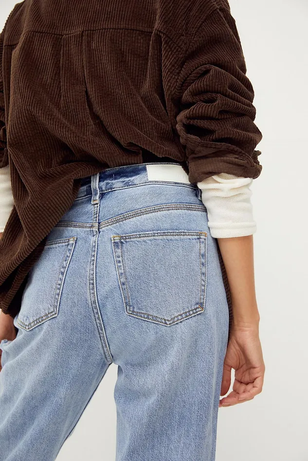 Women StraightLeg Jeans Free People ZGY Straight Up Jeans Indigo Raider