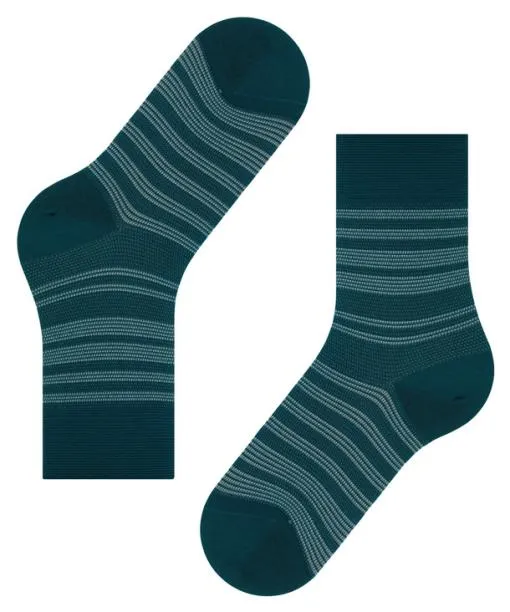 Women Sunset Stripe Women Socks Petrol FALKE Functionals