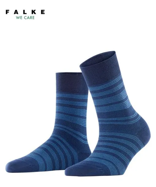 Women Sunset Stripe Women Socks Space Blue FALKE Functionals