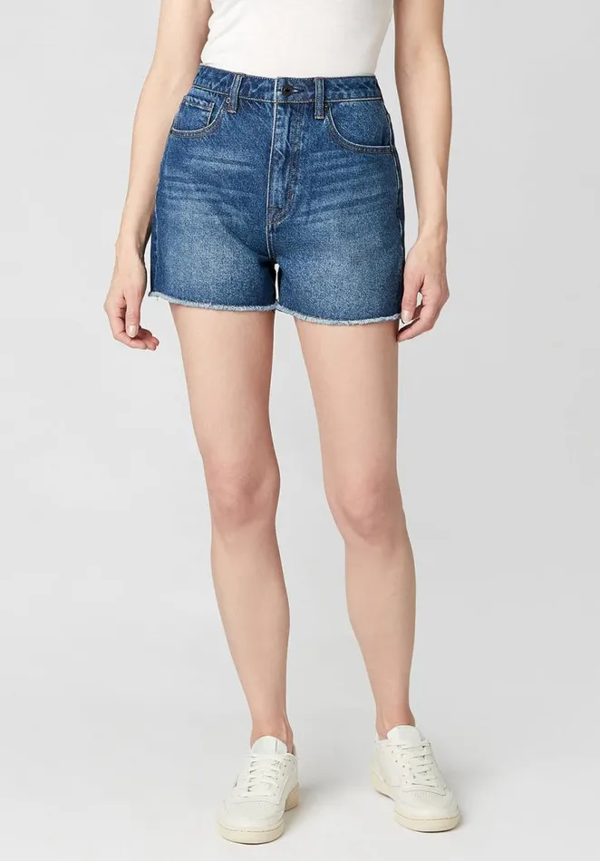 Women Super High Rise Joanna Contasted Blue Shorts Indigo Buffalo David Bitton Shorts and Skirts Women Super High Rise Joanna Contasted Blue Shorts Indigo Buffalo David Bitton Shorts and Skirts