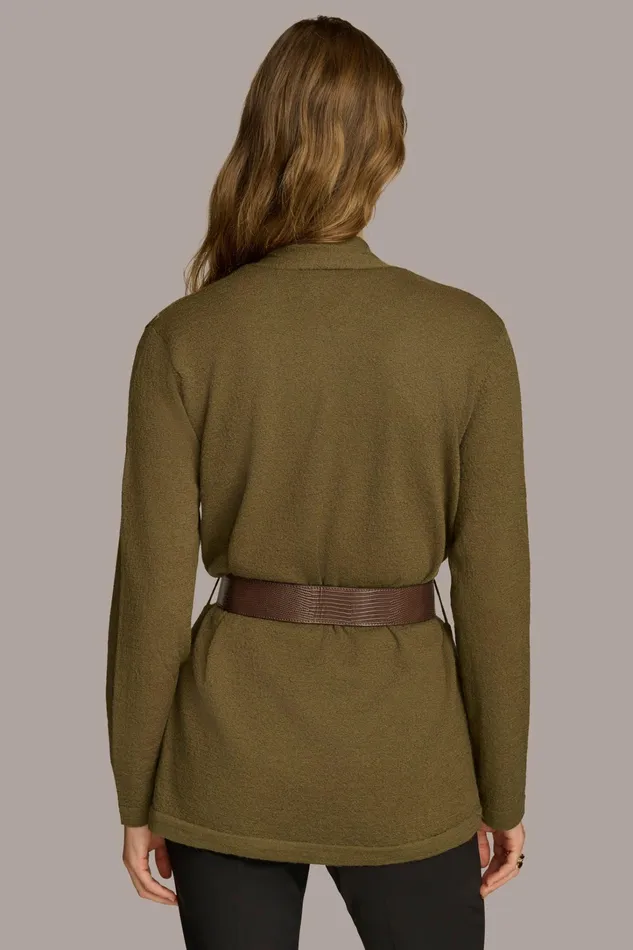 Women Sweaters And Tops Donna Karan BELTED SWEATER Beech