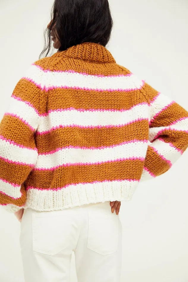 Women Sweaters Free People GOGO Striped Pullover Sierra