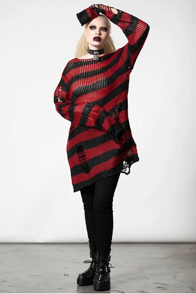 Women Sweaters Killstar Total Horror Knit Sweater