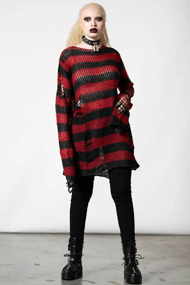 Women Sweaters Killstar Total Horror Knit Sweater