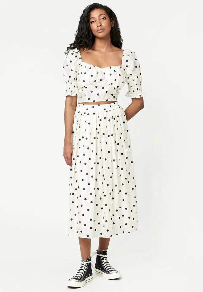 Women Sweetheart Stacie Smocked Polka Dot Top Polka Dot Buffalo David Bitton Dresses and Jumpsuits Women Sweetheart Stacie Smocked Polka Dot Top Polka Dot Buffalo David Bitton Dresses and Jumpsuits