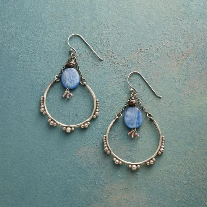 Women Swinging Kyanite Earrings Sundance Catalog Earrings