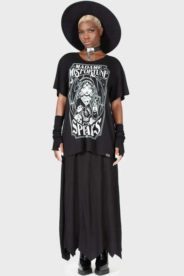 Women TShirts and Vests Killstar Madame Misfortune Relaxed Top