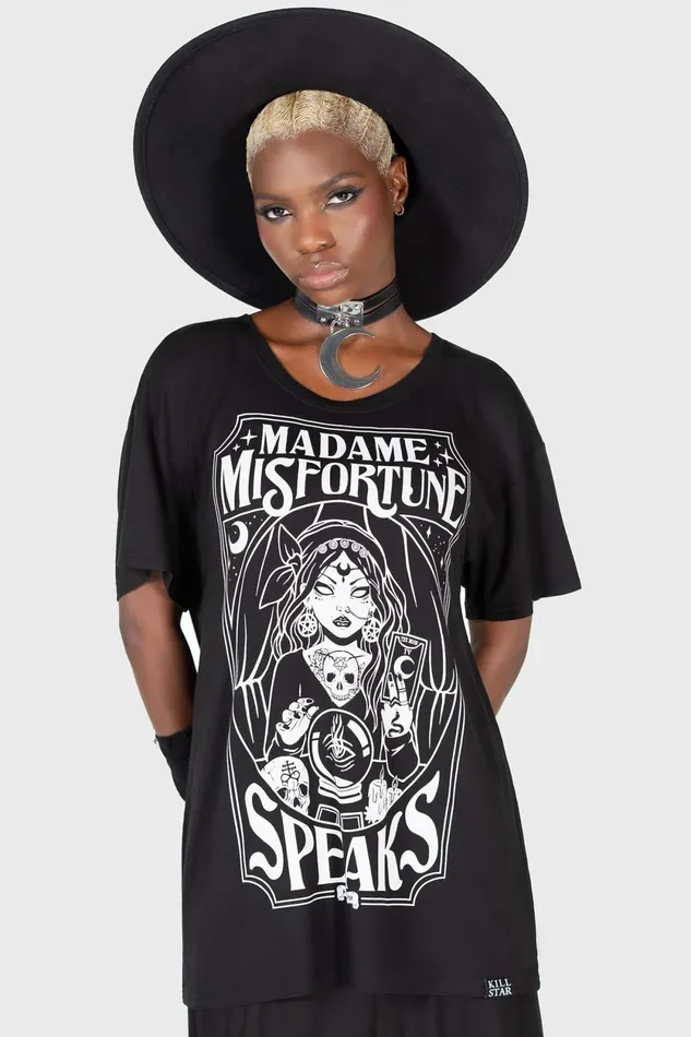 Women TShirts and Vests Killstar Madame Misfortune Relaxed Top
