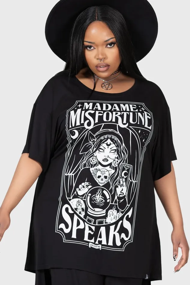 Women TShirts and Vests Killstar Madame Misfortune Relaxed Top