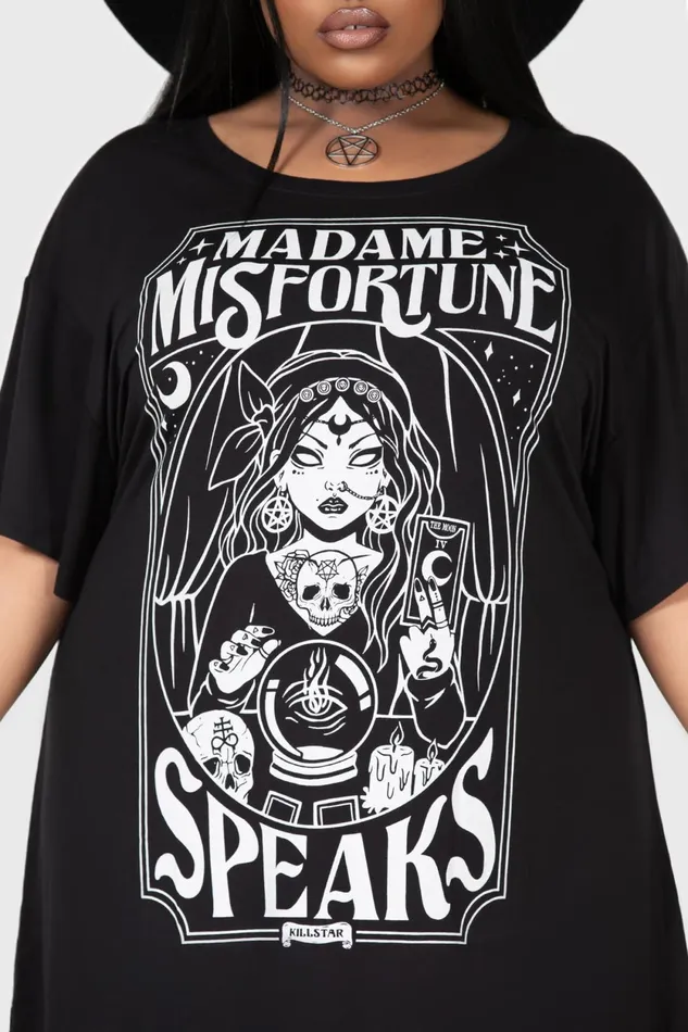 Women TShirts and Vests Killstar Madame Misfortune Relaxed Top